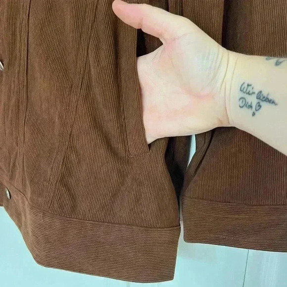 NWT Brand: MANLY Corduroy Shacket / Shirt Jacket - Brown, Size Large (L) - Picture 4 of 8